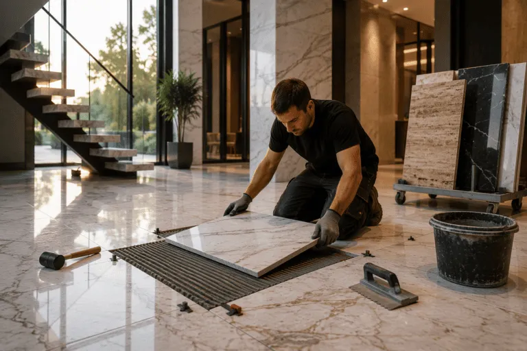 Servicii profesionale de montaj piatră naturală pentru interior și exterior