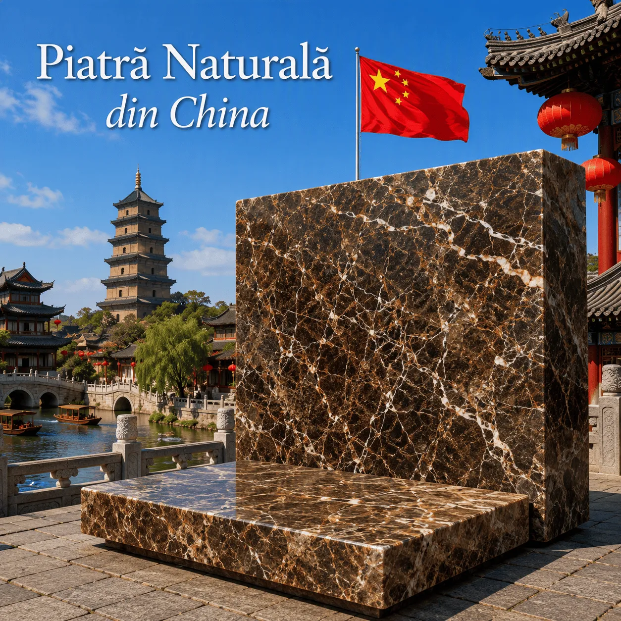 Piatră naturală din China Kenya Brown Marble, marmură maro cu venaturi naturale elegante și aspect rafinat pentru amenajări premium.