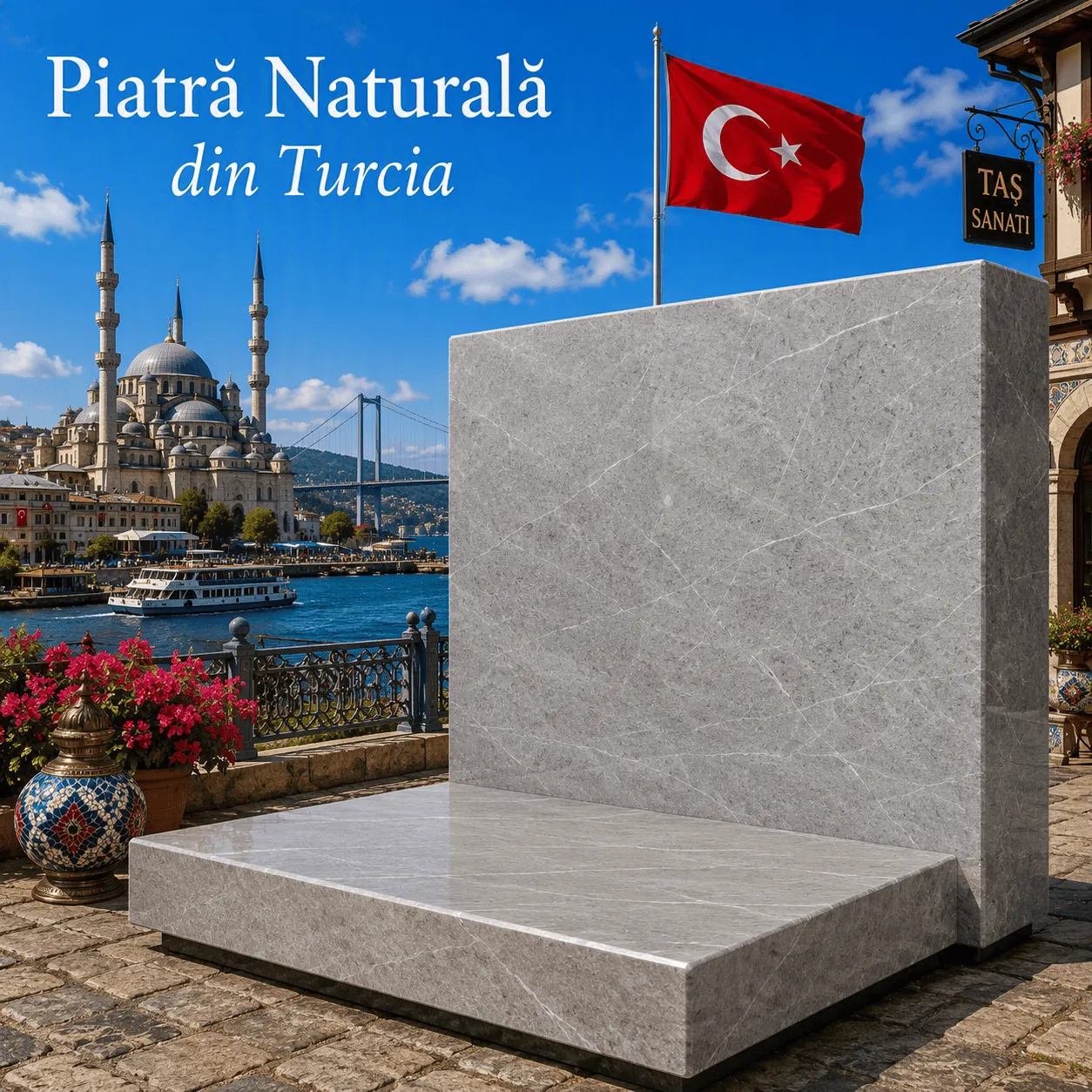 Piatră naturală din Turcia Invisible Grey, marmură gri cu venaturi elegante și aspect sofisticat, ideală pentru proiecte de amenajare premium.